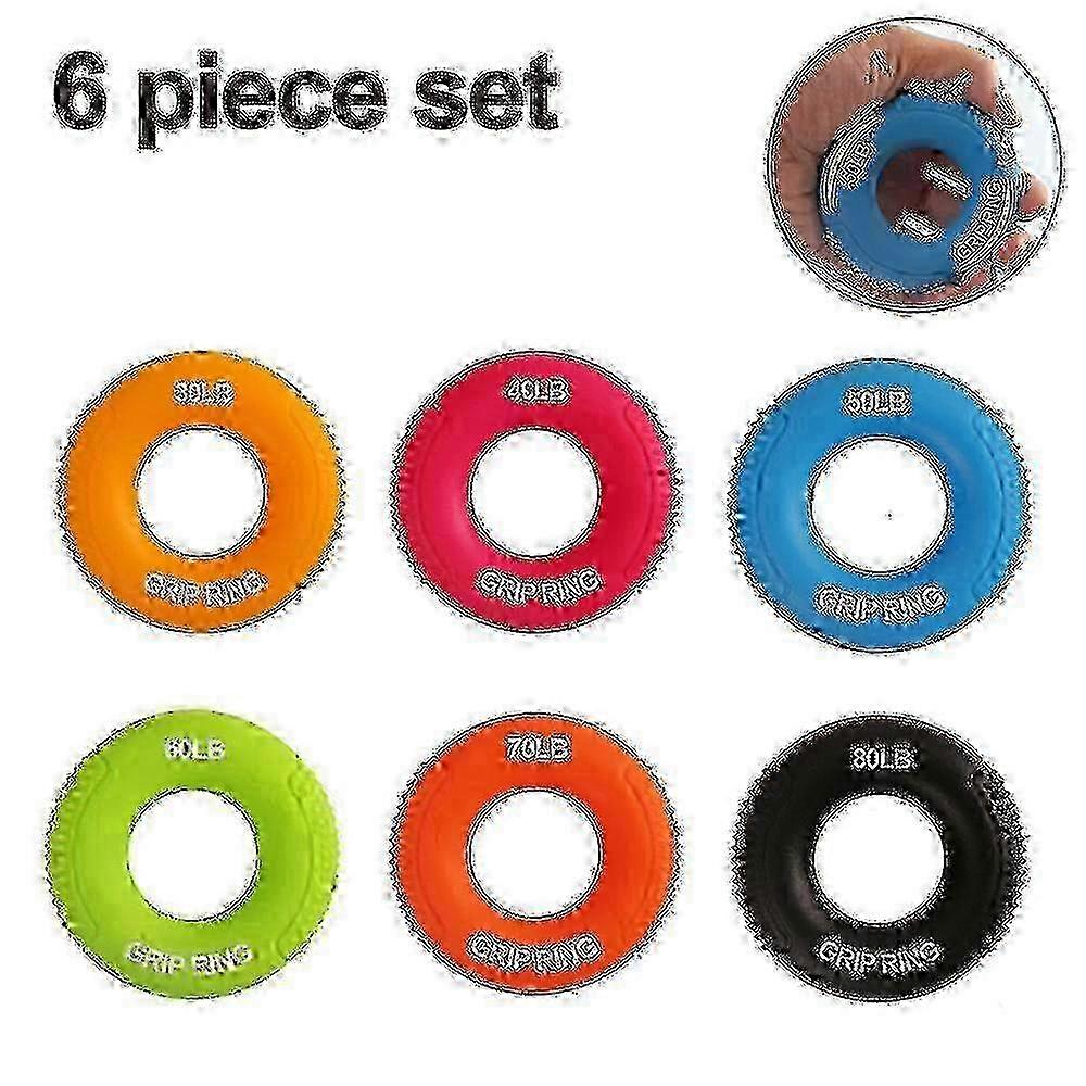 Grip Strengtheners (6 Pcs) Compatible Withearm Ring Hand Exercisers