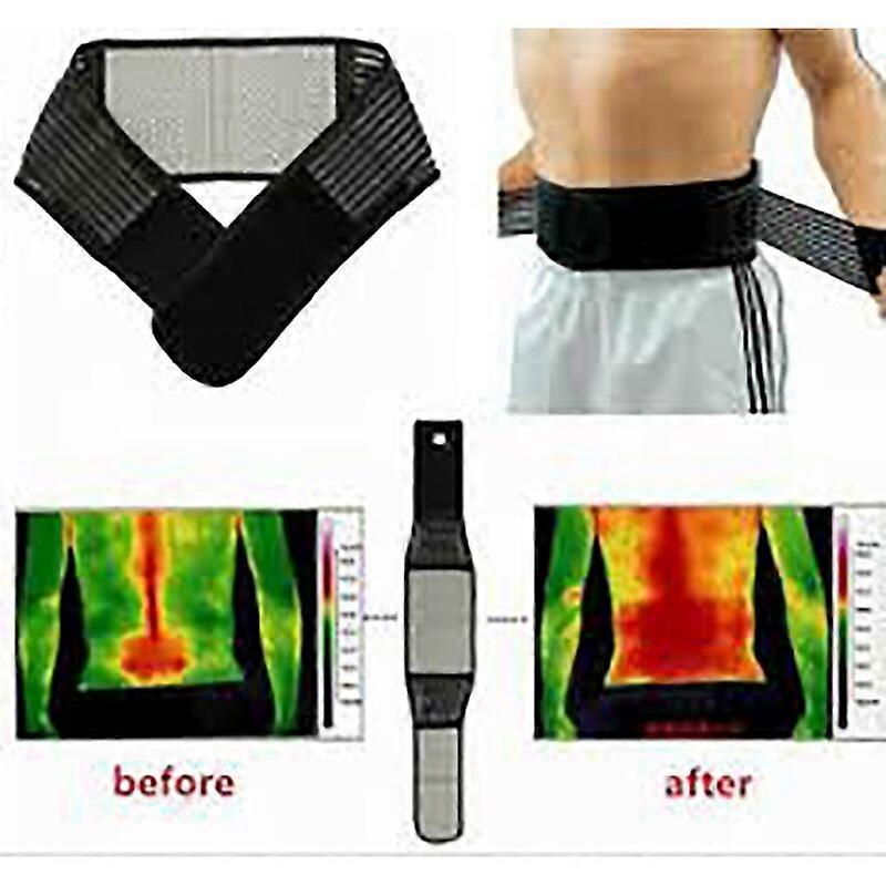 Adjustable Waist Nature Tourmaline Self heating Magnetic Therapy Support Belt Lumbar Brace Massage BandBack & Lumbar Support Cushions