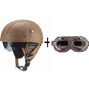 Casco Moto Retrò Tyenaza - Mezzo Casco In ABS Con Fodera Traspirante - Stile Vintage Per Scooter E Motociclette - Foto 4