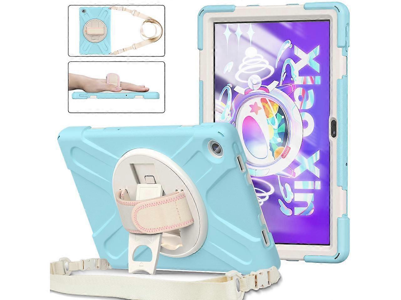 Lenovo Tab M10 Plus Case 10.6 inch 2020 3rd Gen Mdoel TB-125F TB-128F Shockproof Heavy Duty Rugged Protective Cover with Stand / Hand & Shoulder Strap