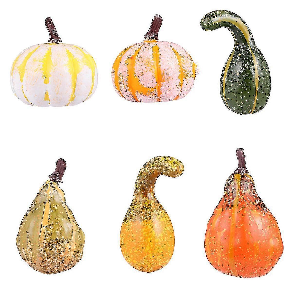 12pcs Halloween Lifelike Pumpkins Simulation Pumpkins Decors Set(assorted C Banmo