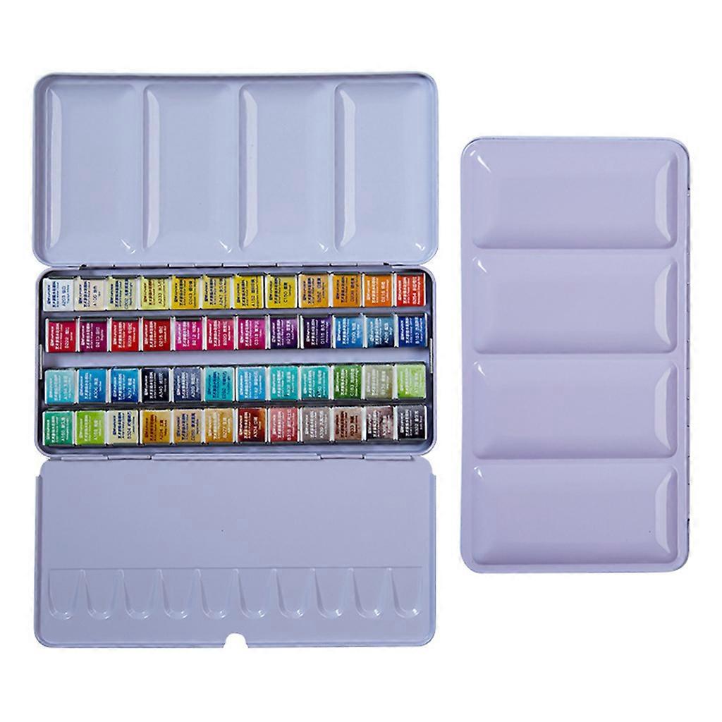 Professional Watercolor Paint for Case with Palette Lid Handheld Iron Ring Non-t