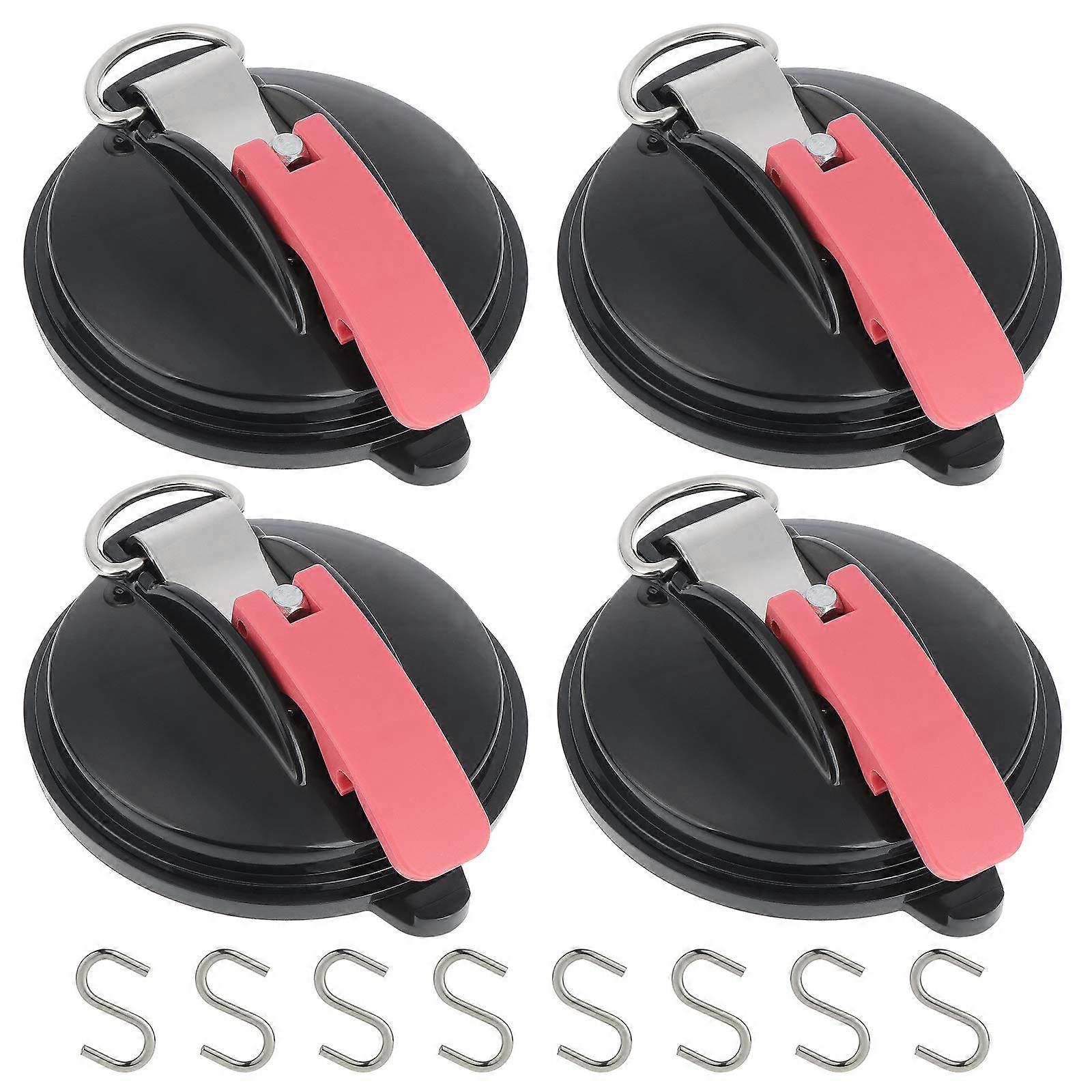 4Pcs Auto Car Suction Cups Anchor,Heavy Duty Suction Cup Anchor,Multifunctional Car Tensioner for Camping Tie Down