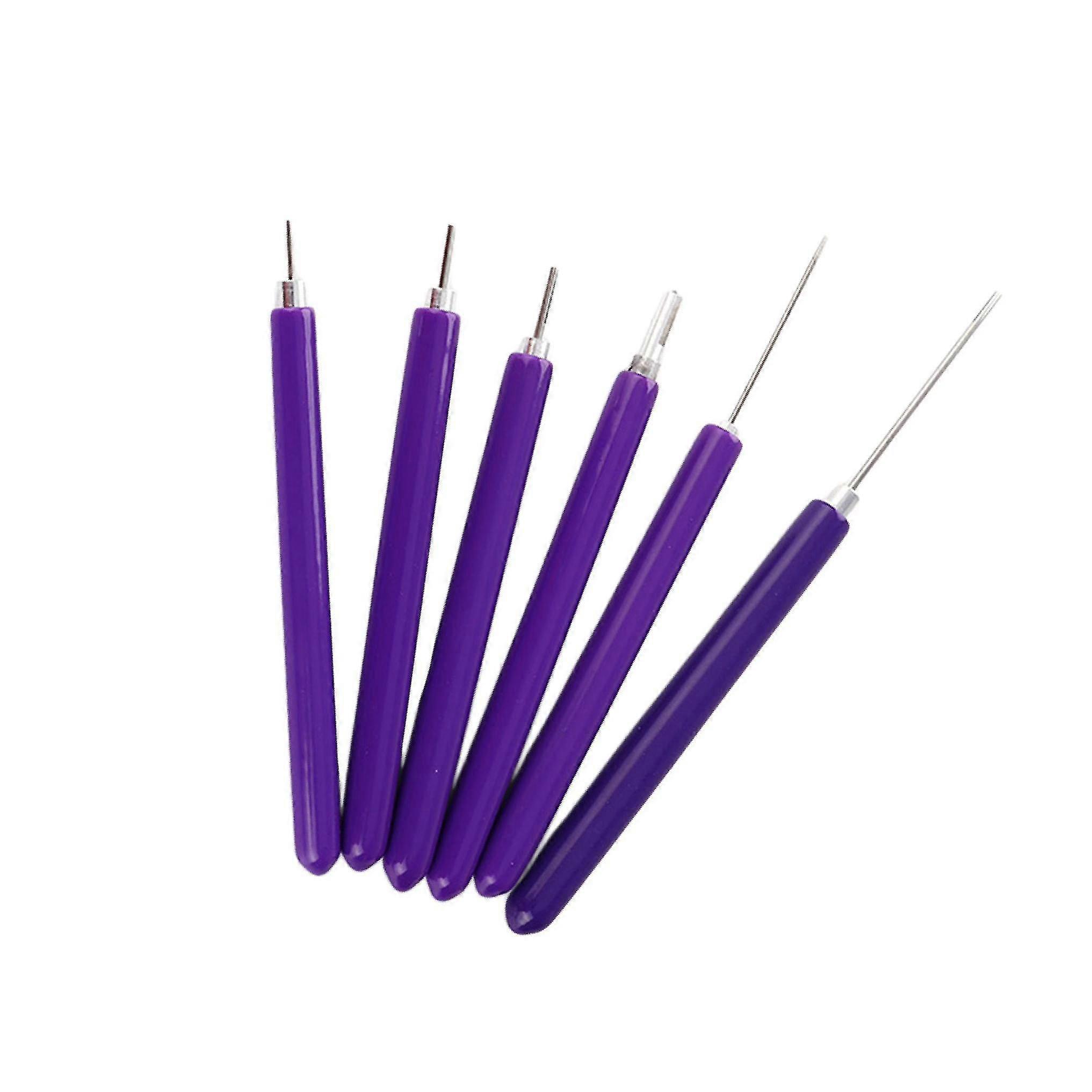 1/2 6pcs/set Slotted λουλούδι Quilling Kit βελόνα Pen Crafting Diy
