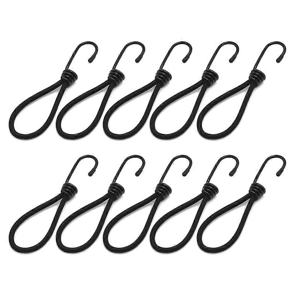 10Pcs Campings Tent Elastics Rope Hook Spirals Steel Elastics Drawstrings Hook