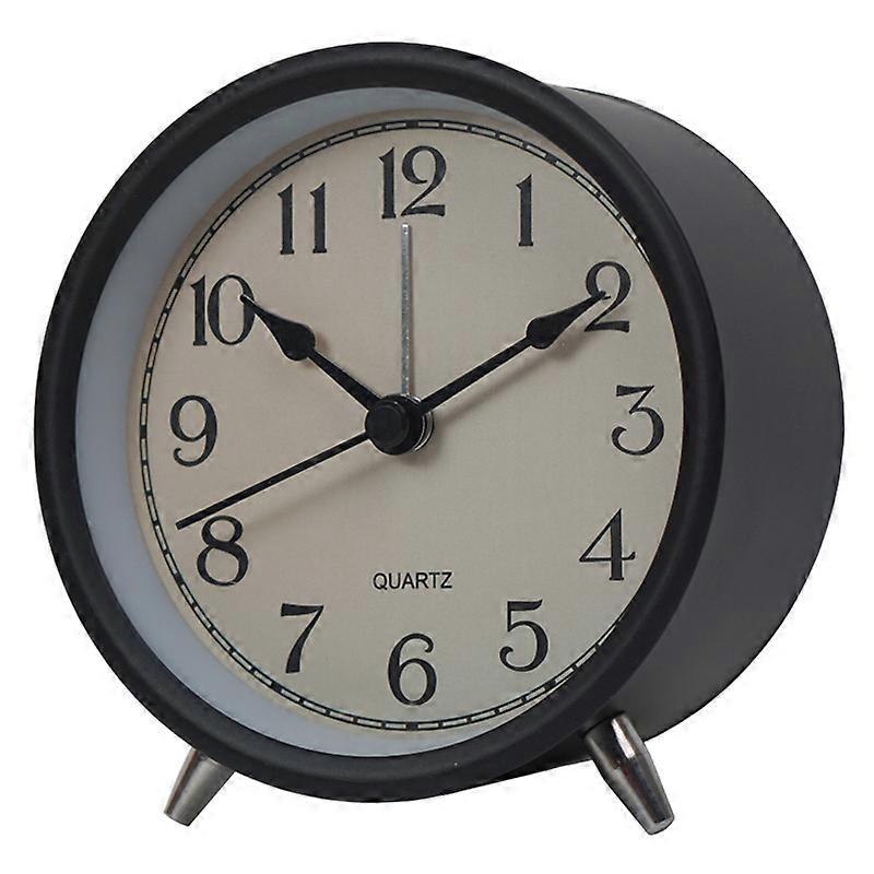 4 inch Retro metal alarm clock student desktop creative luminous pointer quartz clock