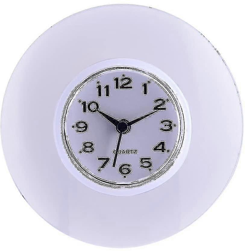 Bathroom Clock With Suction Cups - Wall Hanging Shower Clock, Waterproof (white)