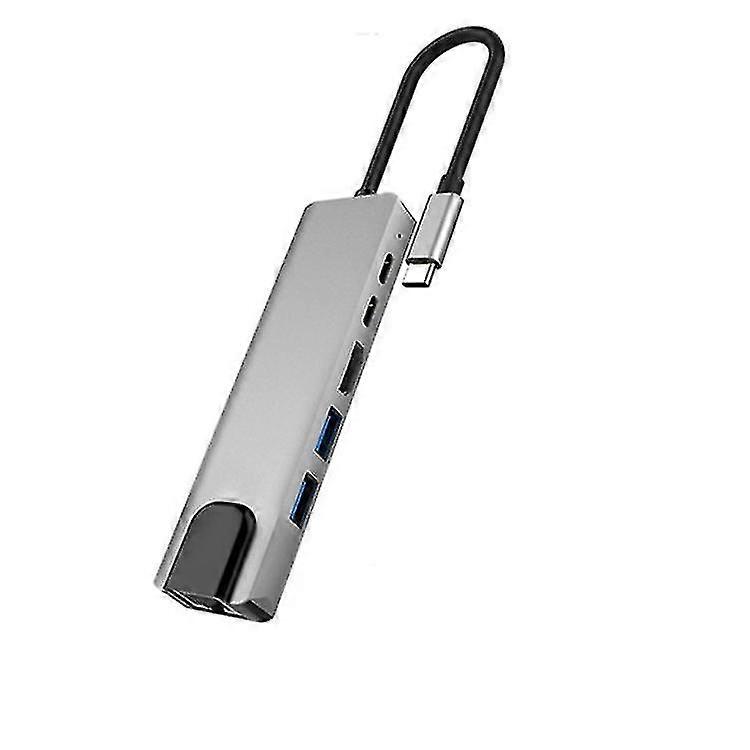 Type-c To Hdmi/pd/gigabit Rj45 Six-in- Doc Stat Usb3.0 Hub -funct Hub