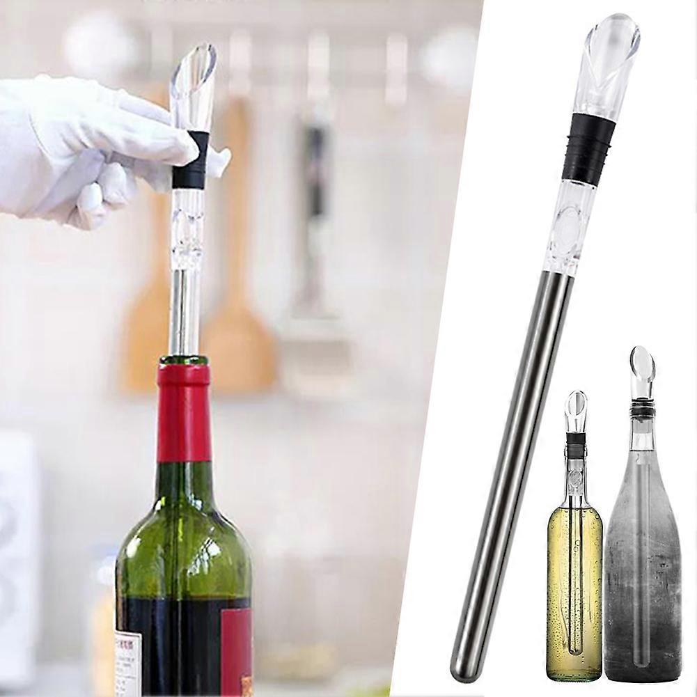 Wine Chiller Stick 3 in 1 Wine Cooling Stick Rapid Iceless Wine Chilling Rod with Aerator/Pourer for Wine Lovers