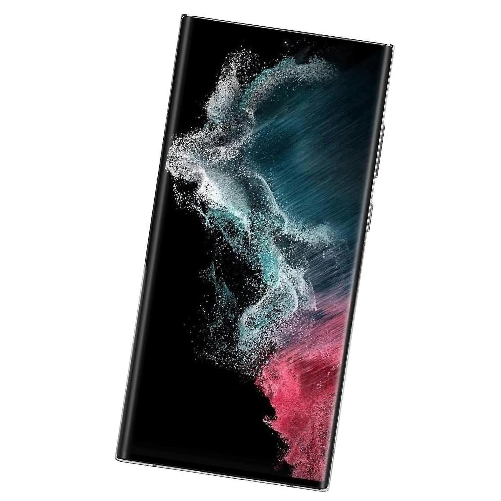 Phone LCD Display Replacement for Galaxy S22 Ultra Phone LCD Screen Touch Screen Digitizer Assembly Replacement with Fingerprint Frame Silver 