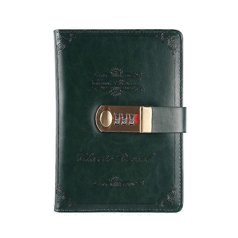 Diary With Lock For Girls - Leather Password Locking Journal Cute Secret Diaries Notebook With Combination Lock For Women Adults B6 Size 5.3x7.8 Inch