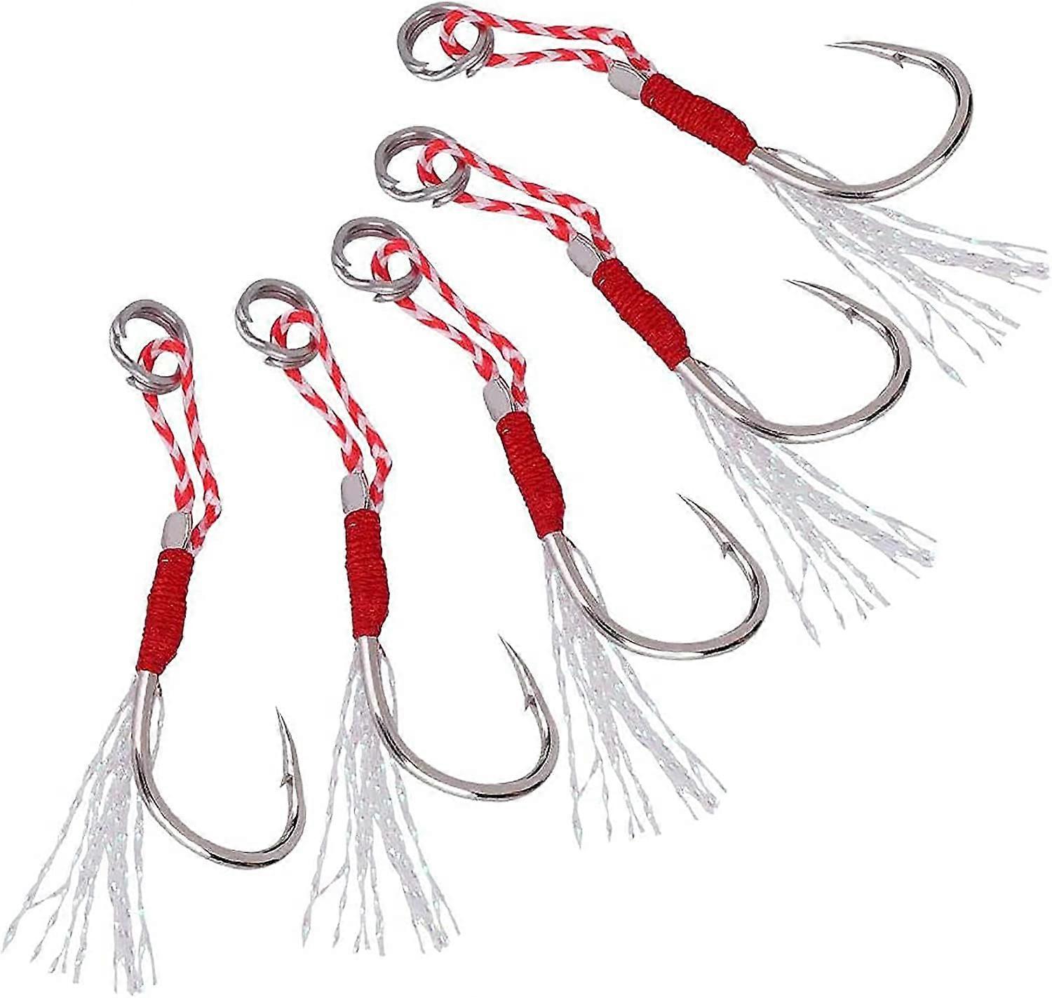 20 Pcs Fishing Assist Hooks Jigging Slow Fast Jigs Tour Grade Swinging Swim Jig Jigging Hooks Jigging jigs Stinger Jigging jigs Hook Dancing Jigging H