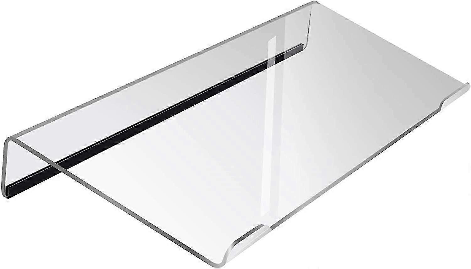 Computer Keyboard Stand-Clear Acrylic Keyboard Tray with Rubber StripTicker Acrylic Keyboard RiserHolder for Easy Ergonomic