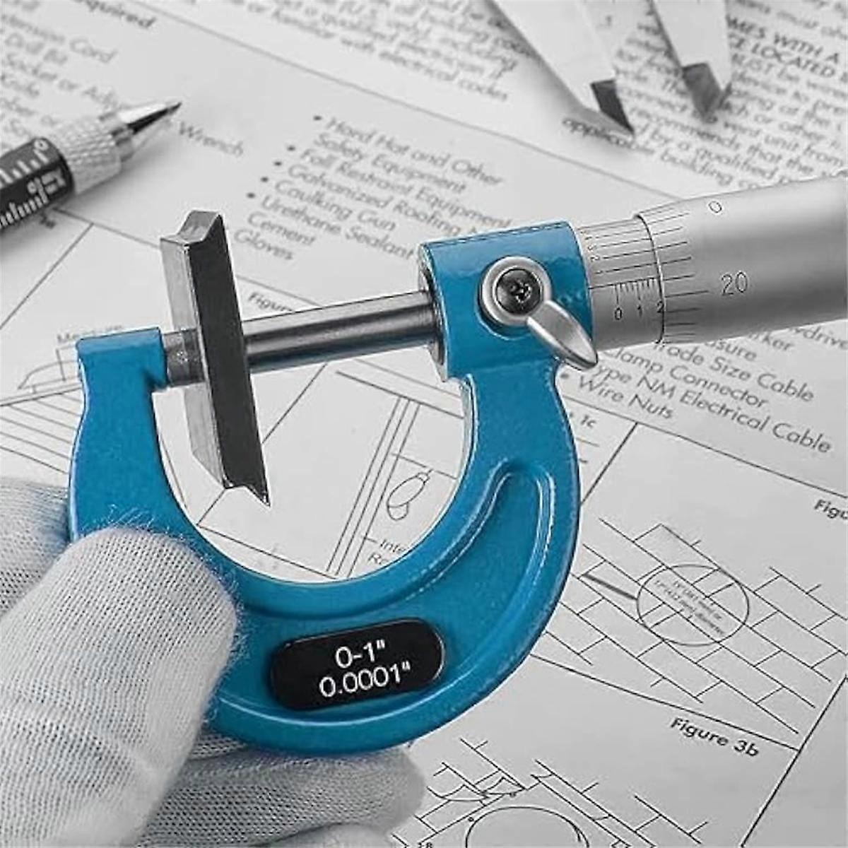 Buiten externe metrische gauge micrometer machinist van 0-25 mm