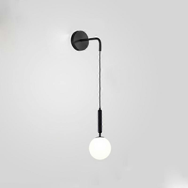 Modern Glass Ball Wall Lamps Nordic Living Room Bedroom Bedside Reading Lamp Brass/Black Sconce Lamp Luminaire