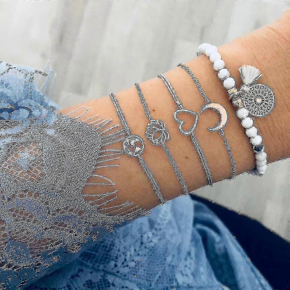 Pentagram Shell Multi-layer Chain Bracelet Women