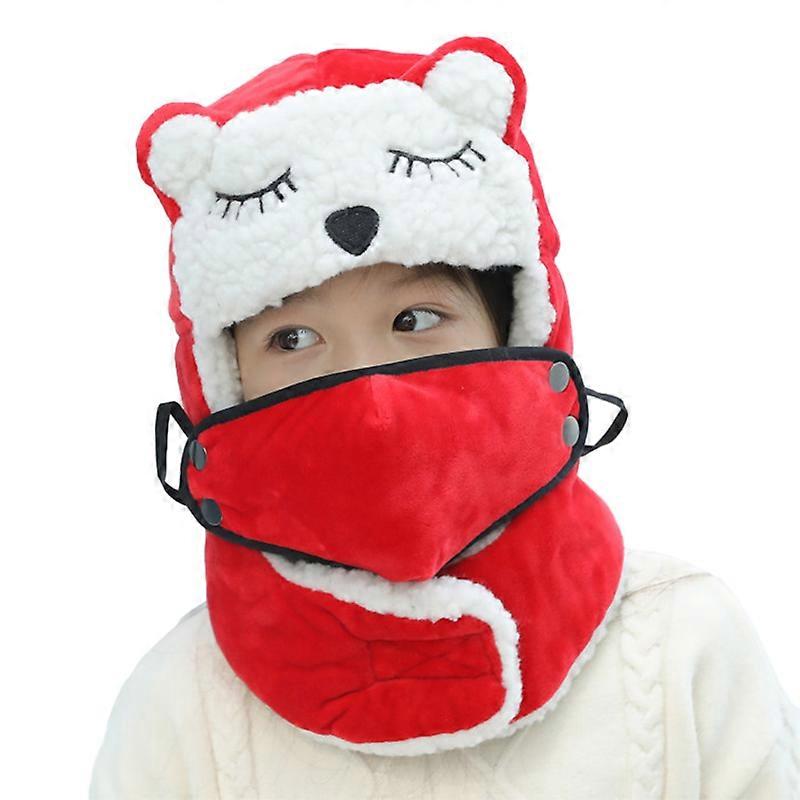 Winter Hats Ski Cap for Kids, Windproof Thermal Fleece Trapper Hat