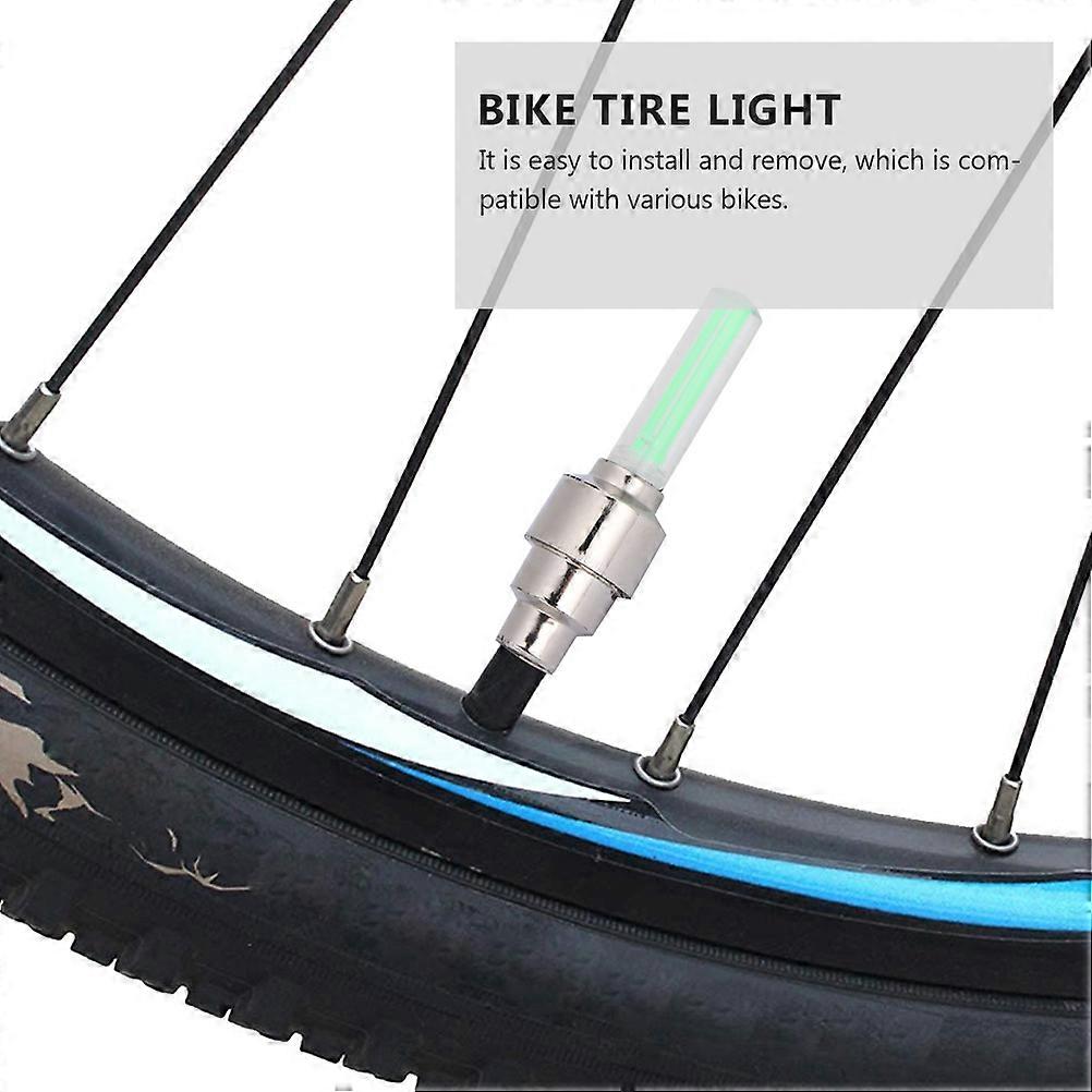 4 Pcs Bike Wheel Bike Tyre Lights Led Tire Valve Caps Bike Valve Wheel ...