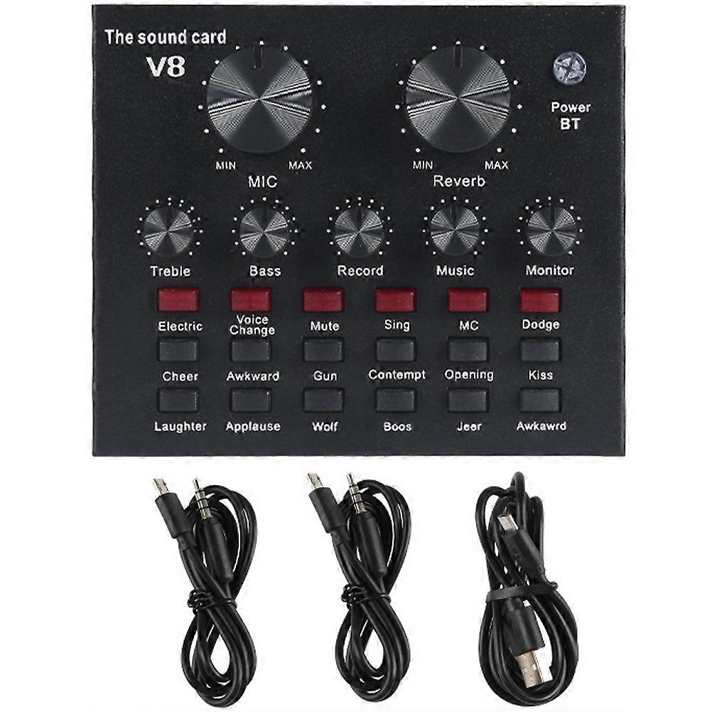 1 Set of Professional Sound Mixer Board Practical Sound Card for Live Streaming Sound Effects Board
