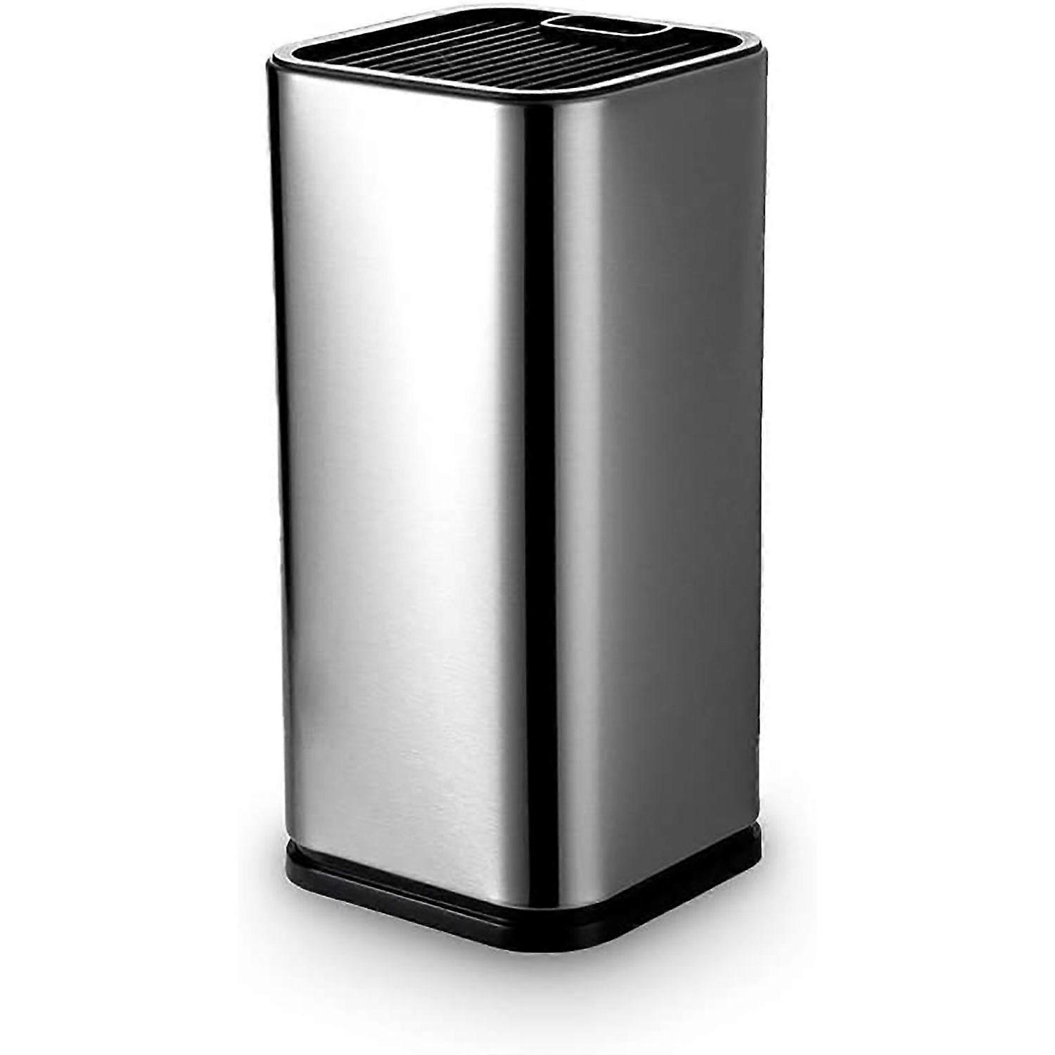 Bloco de faca, porta-faca sem faca, feito de aço inoxidável, 8 polegadas