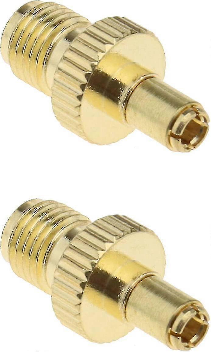 2 × سما أنثى إلى Ts9 ذكر Rf محول مطلي بالذهب موصلات متحدة المحور للهوائيات التي تنقل أجهزة Wi-Fi اللاسلكية