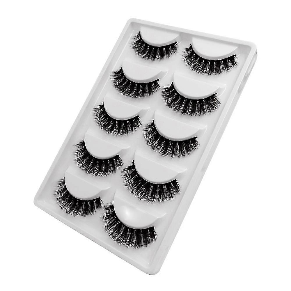 Slender, Thick False Eyelashes, Volume And Curly Eyelashes To Extend The Appearance, 5 Pairs