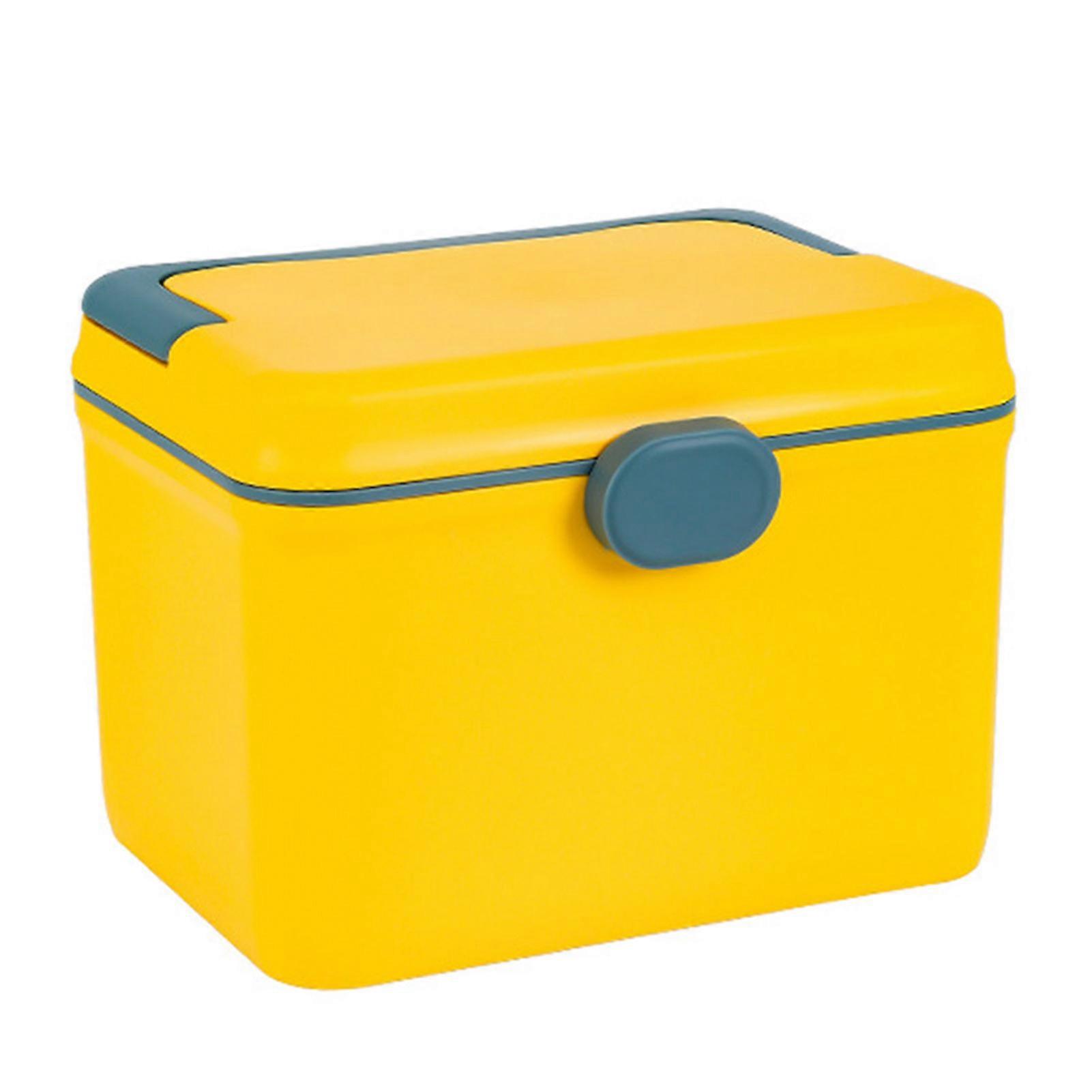 Medicine Storage Box Double-layered Multi Grid with Lock Design Large Capacity Rounded Edges Medical Organizer for Home Dorm Jikaix