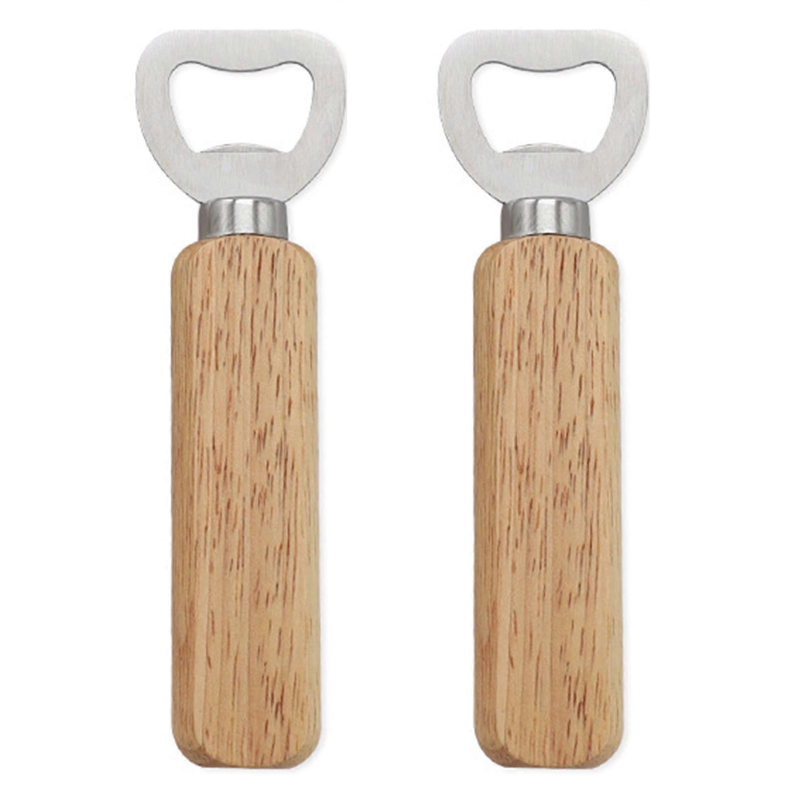 2Pcs Bottle Opener Sturdy Stainless Steel Beer Bottle Opener with Comfortable Handle Durable Kitchen Gadget Jikaixiang