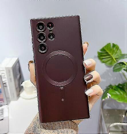 Soft Silicone Magnetic Magsafe Case For Samsung Galaxy S23 Ultra/ S23+/ S23 With Lens Camera Protector