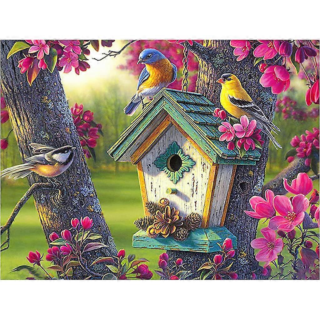 طقم الطلاء الماس DIY 5D للديكور المنزلي الطيور مجموعة اللوحة الماسية الكاملة من حجر الراين للأطفال البالغين