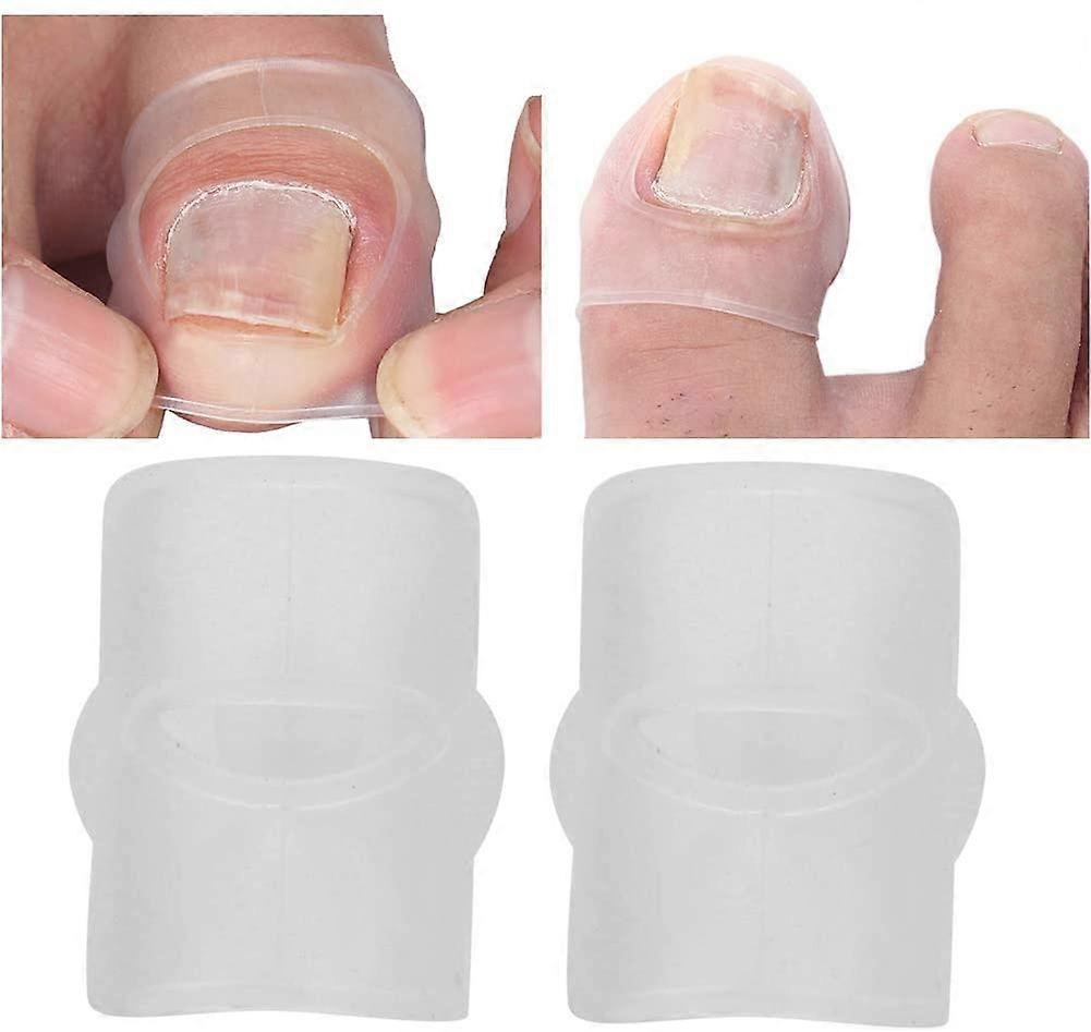 2pcs Silicone Ingrown Toenail Correcting Tool, Elastic Patch Curved Toenails Brace St