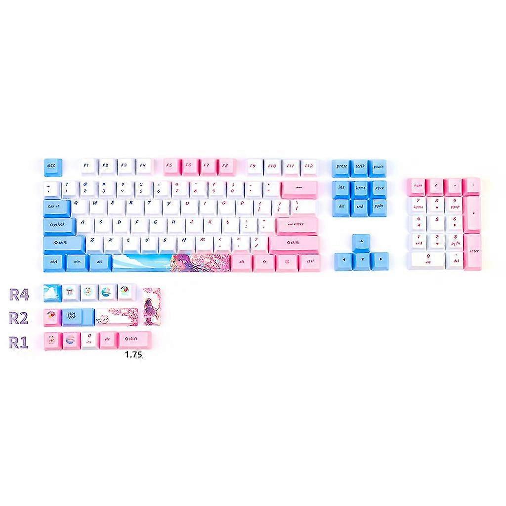 118keys Pbt Keycap Oem Profile Dye Sublimation Keycap For Mechanical Keyboard