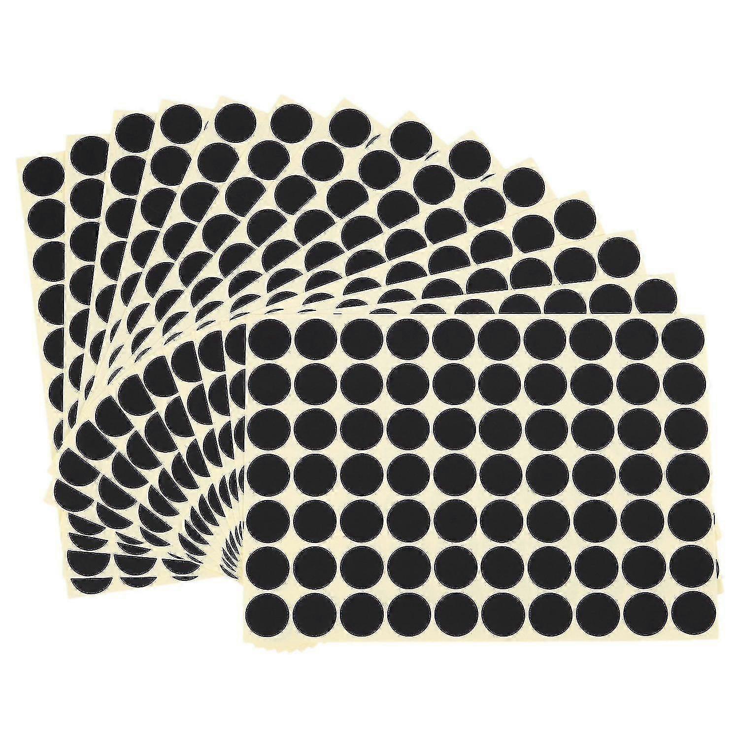 19mm Circles Round Code Stickers Adhesive Labels Black