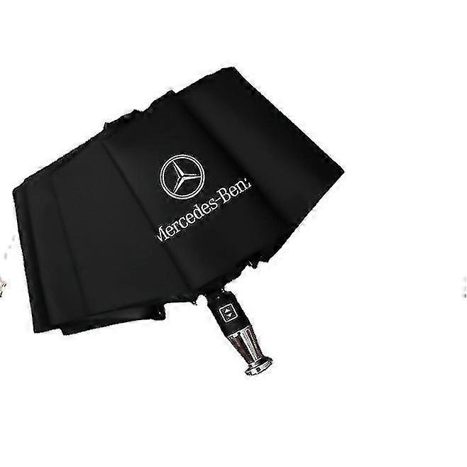 Neuer regen winddichter 10-Bone Mercedes-Benz Auto Logo Regenschirm