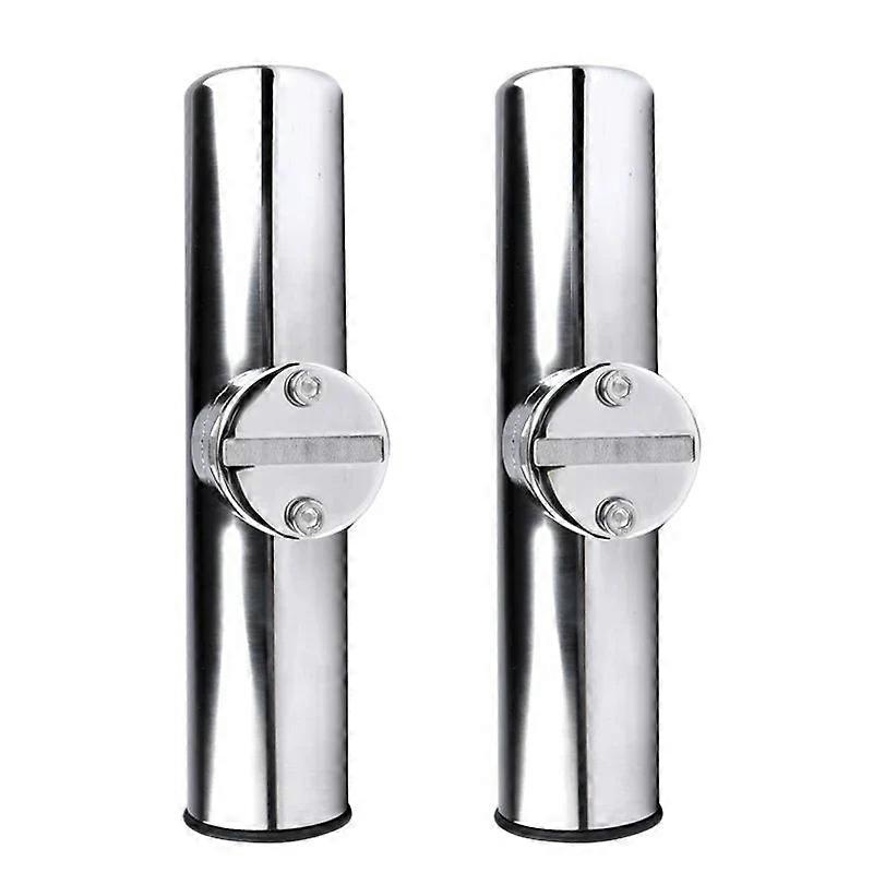 Nneoba 2pcs Stainless Steel Clamp-on Fishing Rod Holders