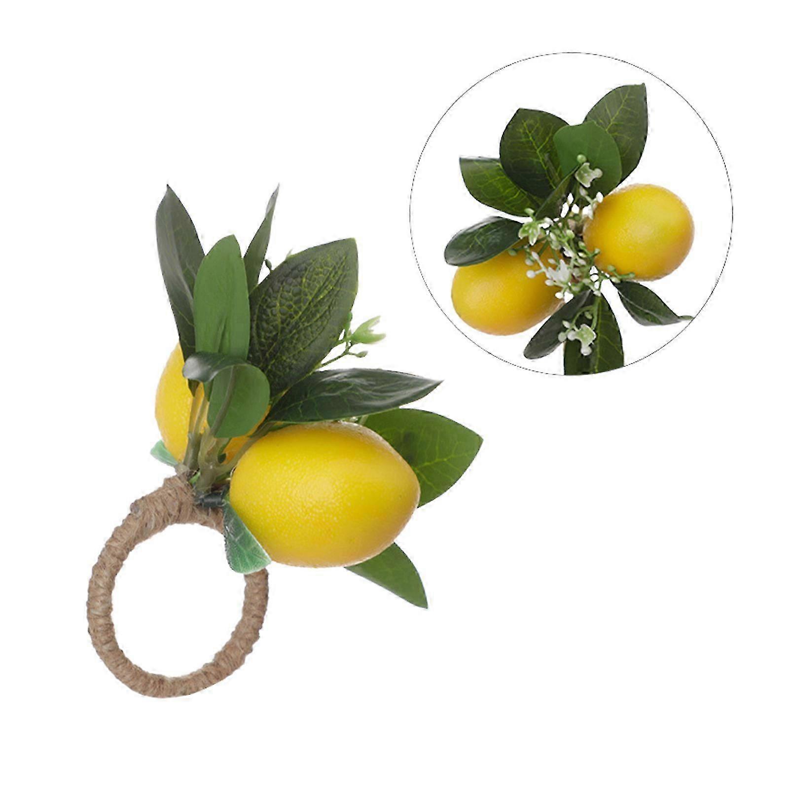 Lemon Napkin Rings - Creative Yellow Plastic Table Decorations for Home