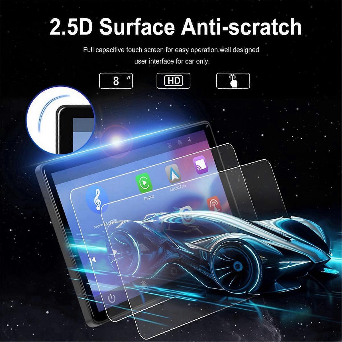 8Inch IPS Screen Carplay Monitor Wireless Carplay Android Auto Car Smart Screen Player Bluetooth Support Videos Rear Cam