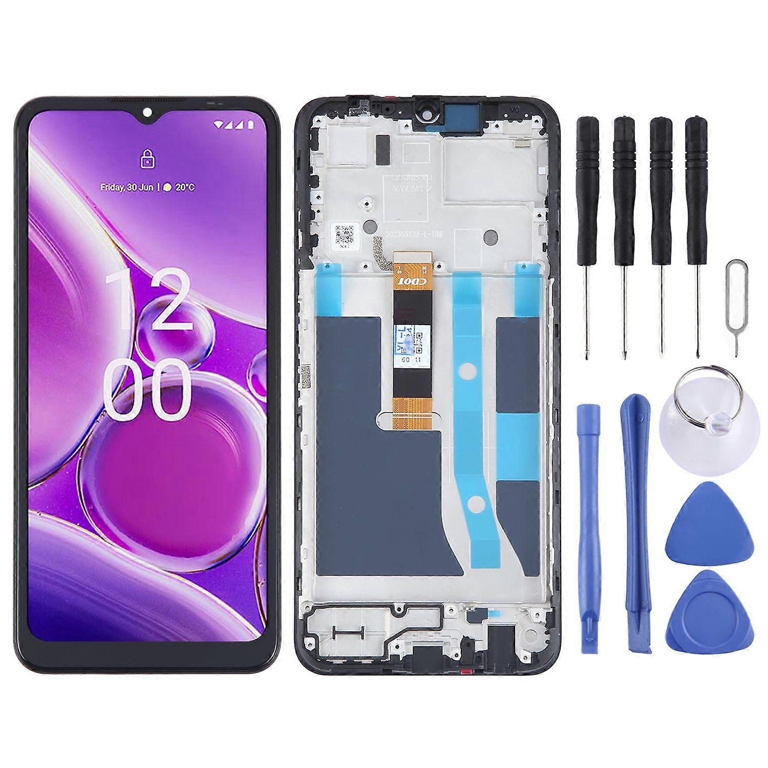 For Nokia G42 LCD display complete unit with frame replacement part black