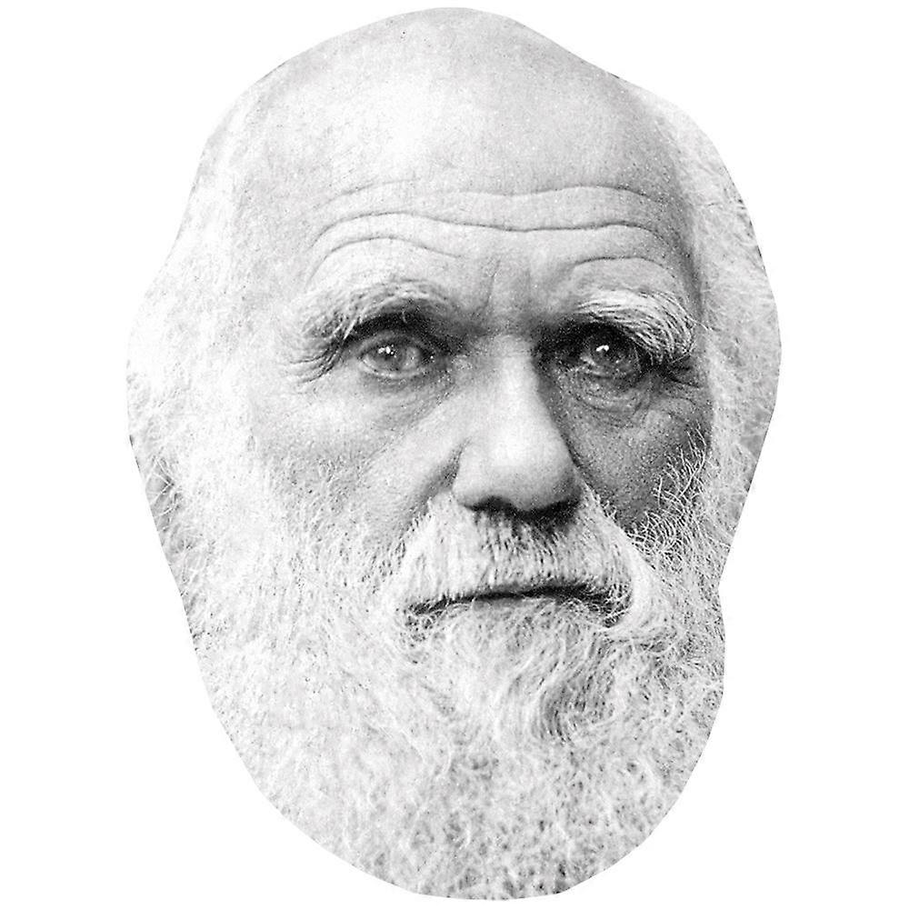 Charles Darwin (Beard) Celebrity Mask, Flat Card Face