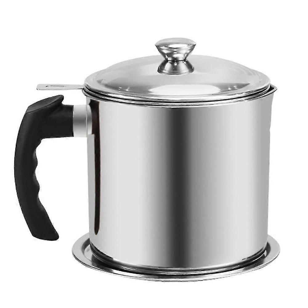 Bacon Grease Container With Strainer,kitchen Oil Container Can With Strainer And Anti-slip Coaster Tray