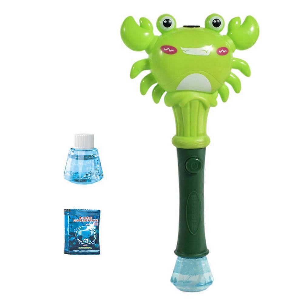 فقاعة عصا الكرتون السلطعون الموسيقية فقاعة منفاخ مع أضواء المحمولة التلقائي فقاعة آلة حزب يفضل الهدايا للأطفال والبنات والبنين