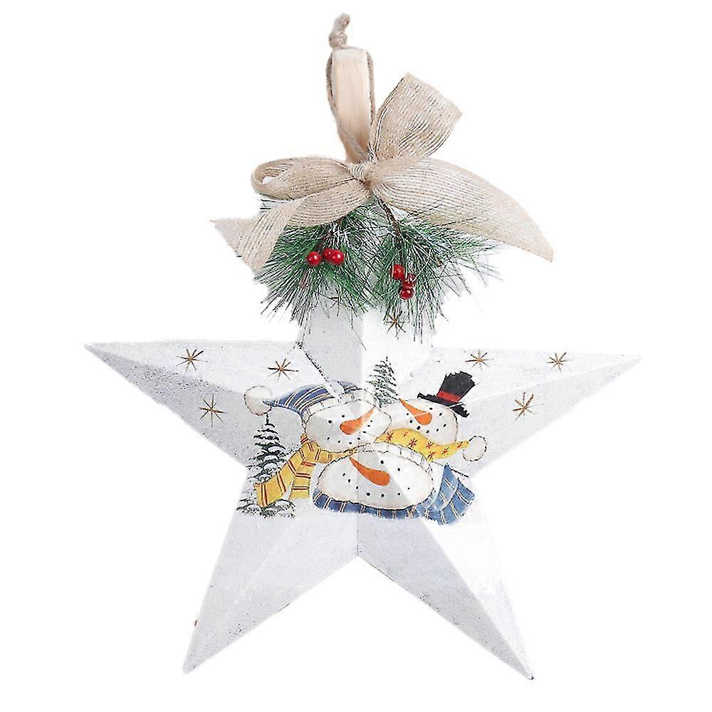 Christmas Tree Decoration Metal Pentagram