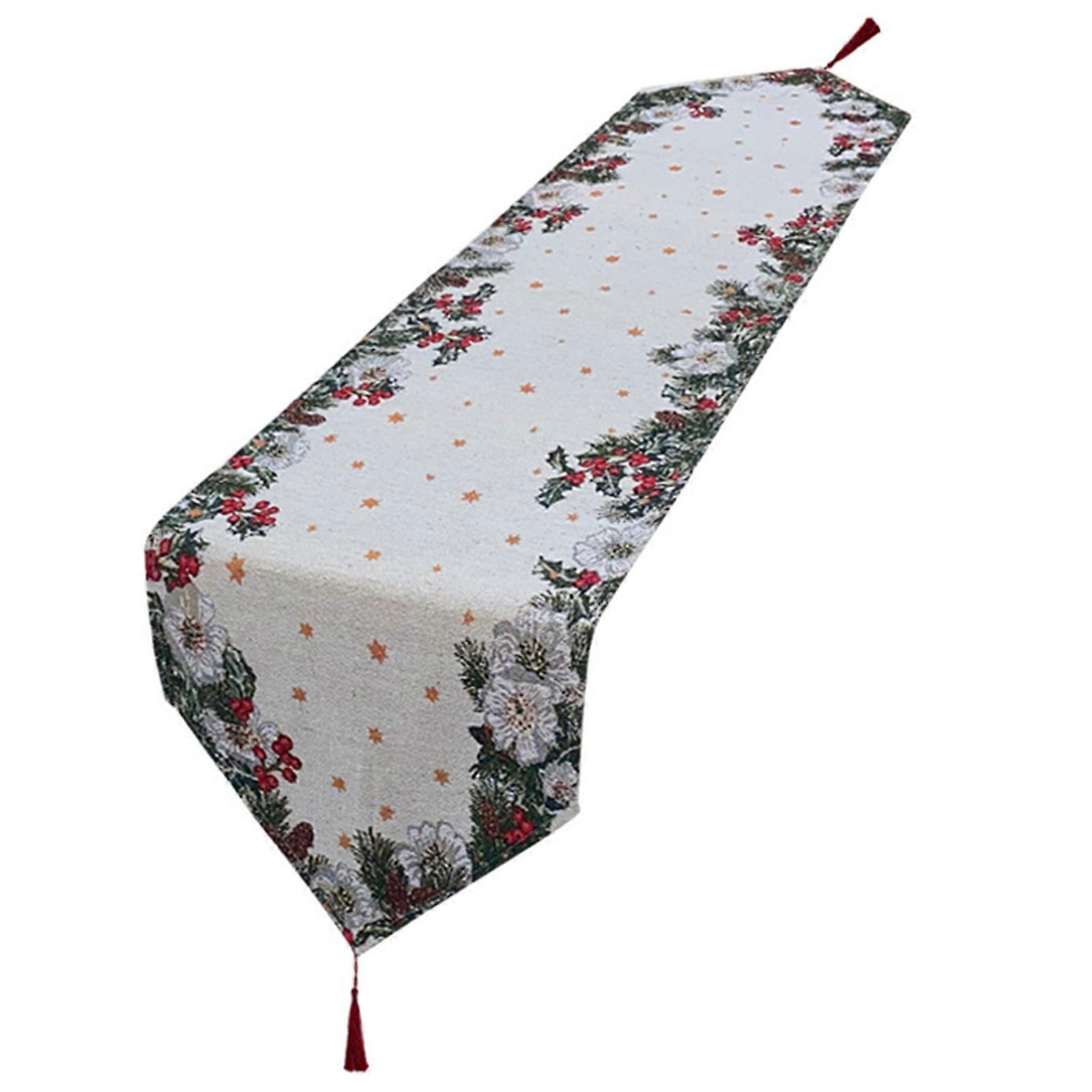 Luxurious Christmas Table Runner Featurings Christmas Tablecloth for Holiday Themed Party Accessory Resists Deformation Multicolor