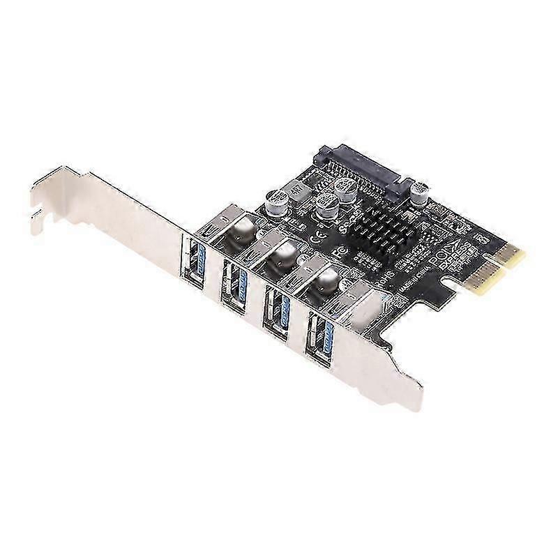 بطاقة PCIE USB 3.0 4 منافذ Express إلى USB بطاقة توسعة متوافقة مع نظام التشغيل Windows 10/8/7/xp