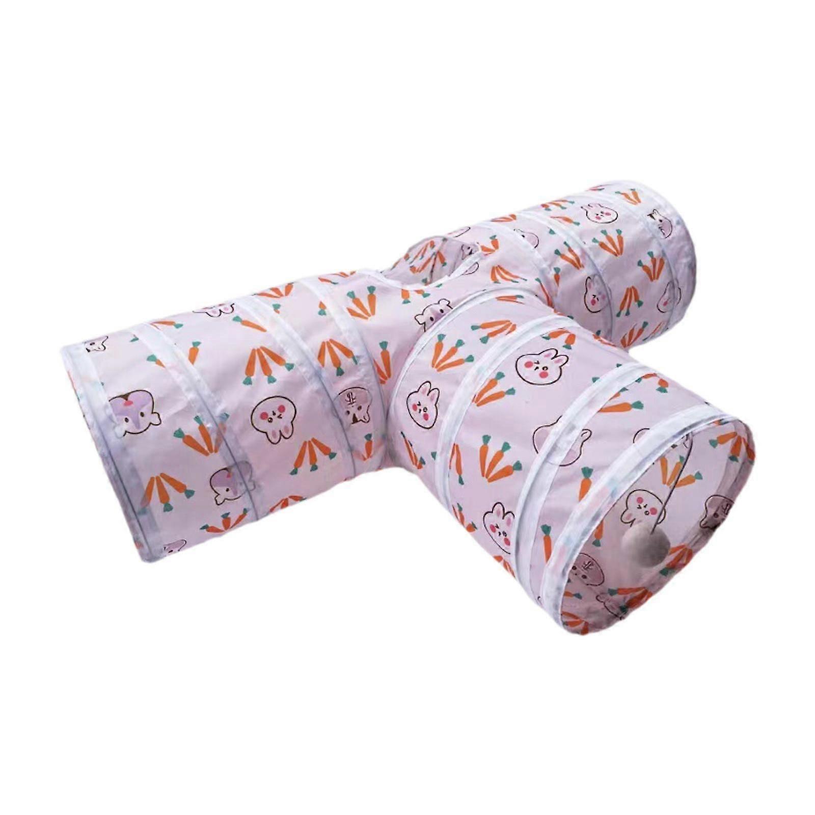 Pet Cat Tunnel Tube with Ball 3 Way Funny Peeking Hole Toy for Puppy Dogs Kitty