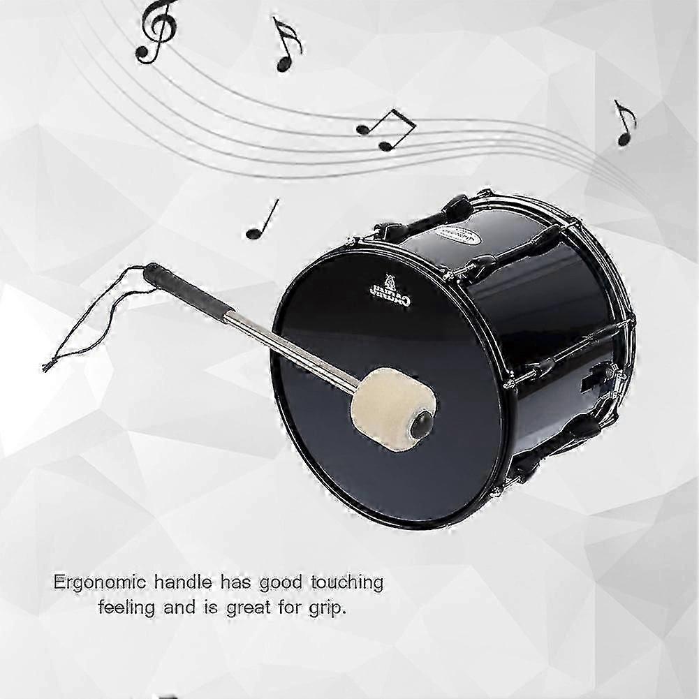Durable bass drumsticks and drumsticks, equipped with wool felt percussion accessories for marching bands (drum not included)