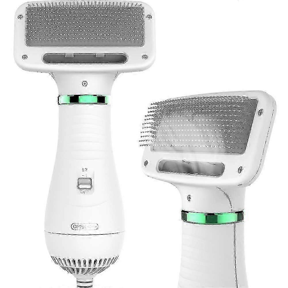 مجفف الأليفة ، مجفف العناية بالحيوانات الأليفة 2 في 1 مع فرشاة ناعمة ، مجفف المنزلي مع إعدادات درجات حرارة 2 قابلة للتعديل ، للصغير والمتوسط D