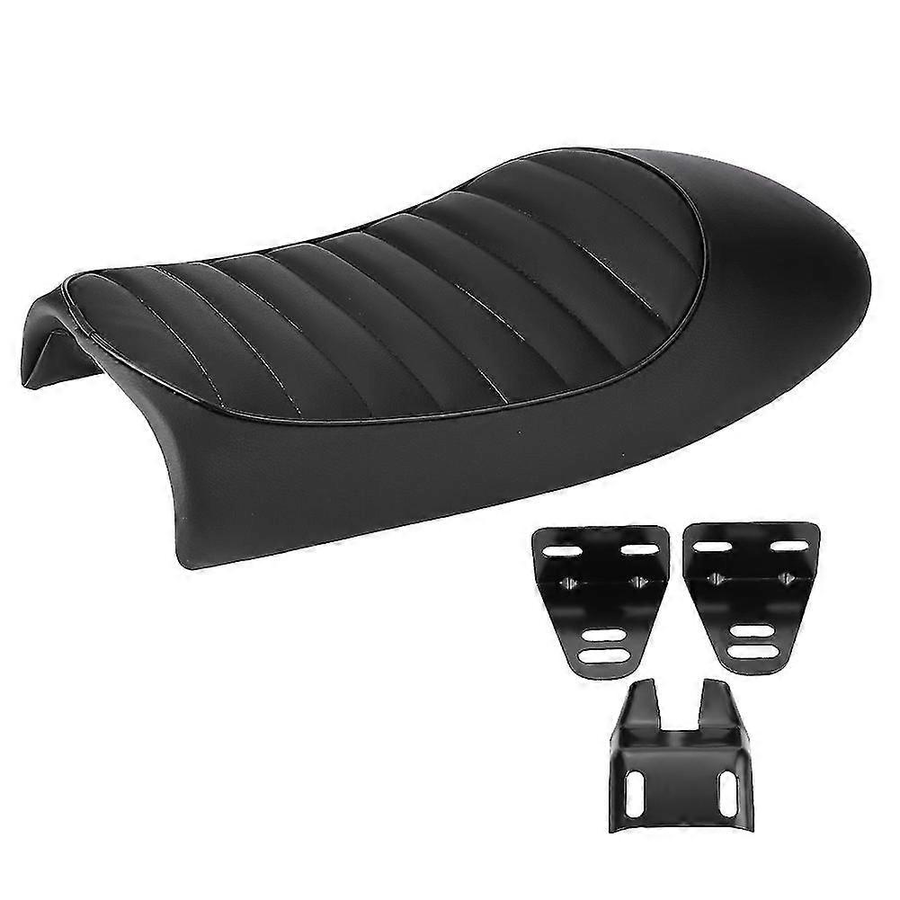 Vintage Cafe Racer Seat Motorcycle PU Leather Flat Saddle Cushion for Honda CG125 GN CB400SS