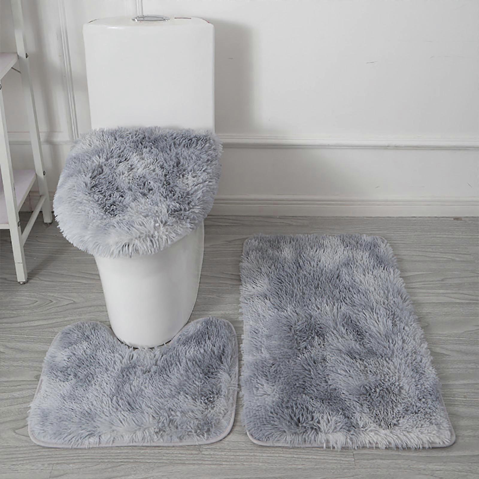 Tie Dyed Carpet Toilet Three Piece Set Non Slip Mat Bath