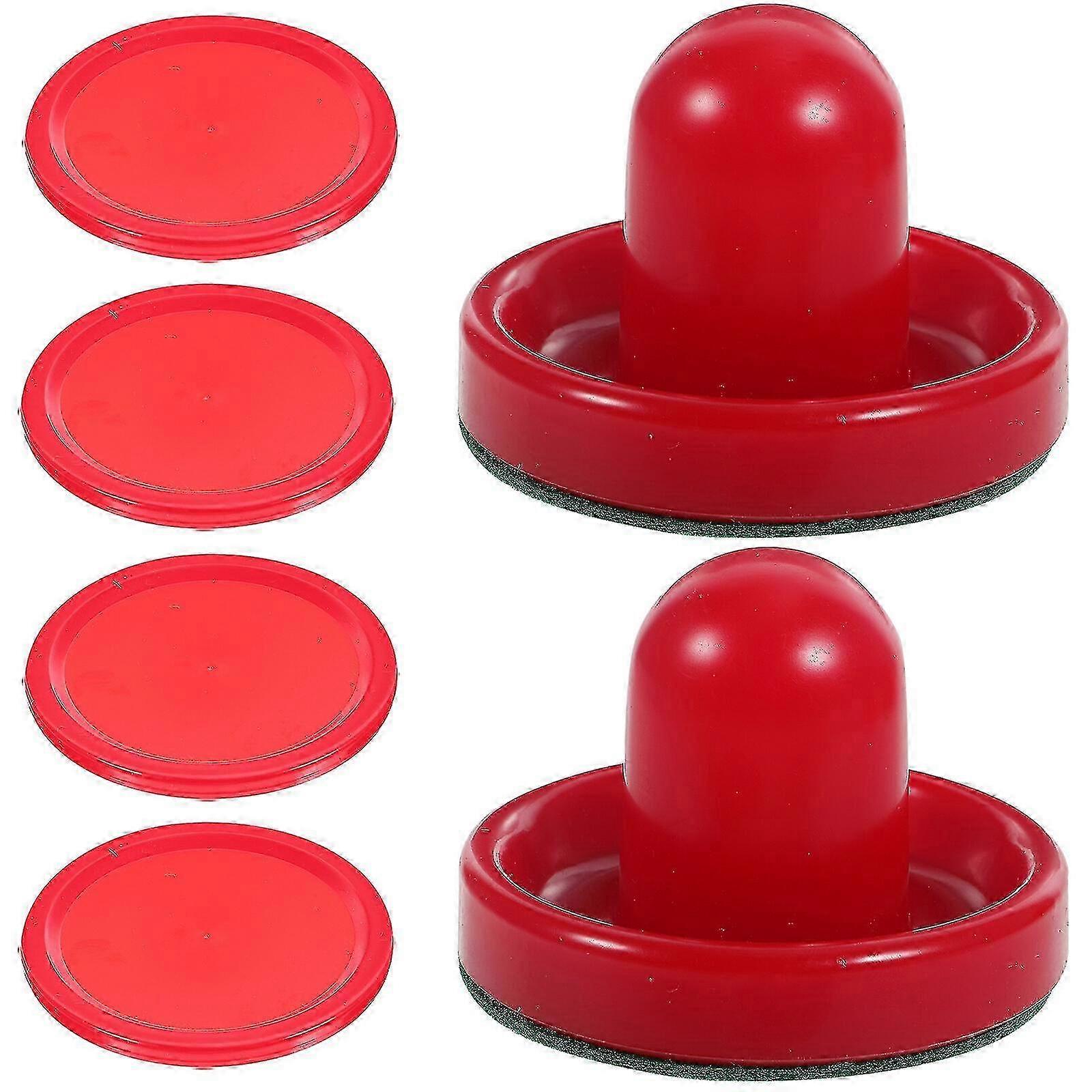 8pcs 76mmエアホッケープッシャーパックゲームテーブル用交換ゴールキーパーヘッダーキットエアホッケー用品アクセサリー(赤)f26
